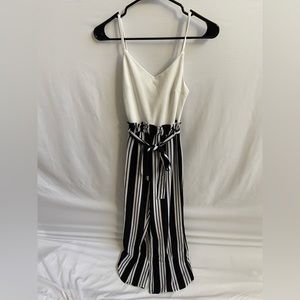 Rue21 black and white jumpsuit
